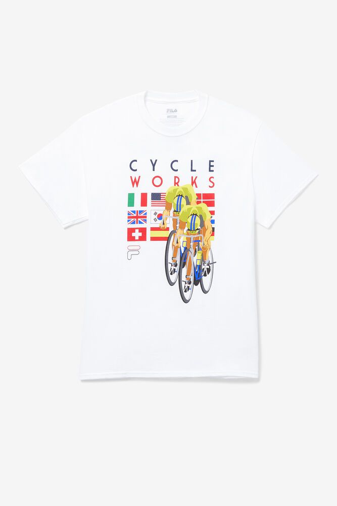 Tricou Fila Barbati Albi Cycle Works THXK-67518